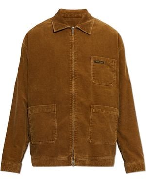 Golden Goose Cotton Jacket With Pockets - Brown