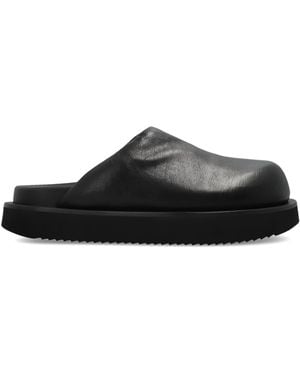 Rick Owens Leather Slides - Black