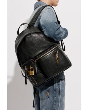 Balmain Leather Backpack - Black