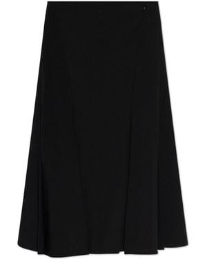Jil Sander Wool Pleated Skirt - Black
