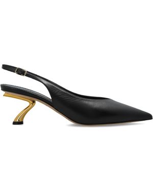 Ferragamo Leather Heeled Shoes "Cleya" - Black
