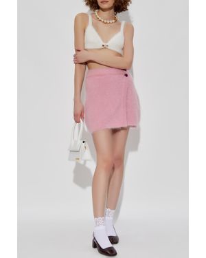 Alessandra Rich Wool Skirt - Pink