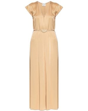 forte_forte Satin Dress With Belt - White