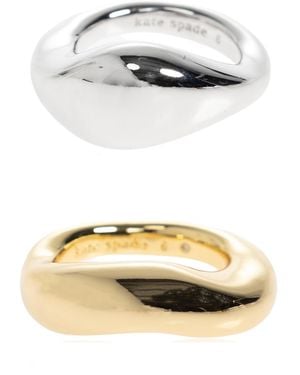 Kate Spade Two Asymmetric Rings - Metallic