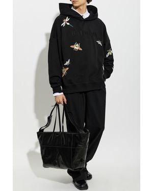 Balmain Sweatshirt With Colorful Embroidery - Black