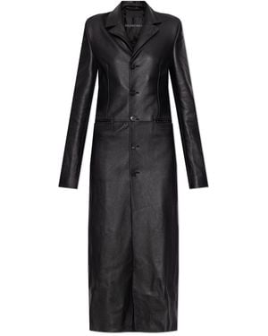 Balenciaga Leather Coat - Black