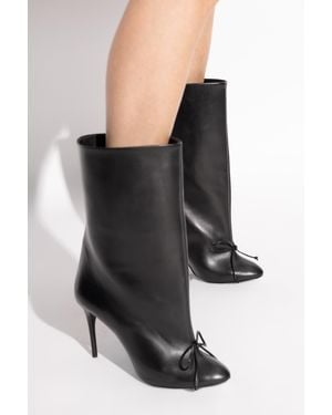 Alaïa Leather Ankle Boots - Black