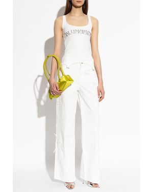 Blumarine Top With "Z" Logo - White
