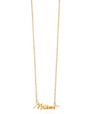 Moschino Logo Necklace - White