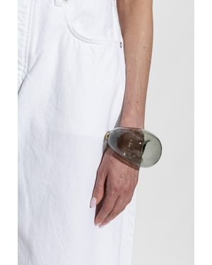 Alaïa Bracelet Made Of Hand-Blown Glass - White