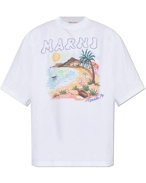 Marni T-Shirt With Logo - White