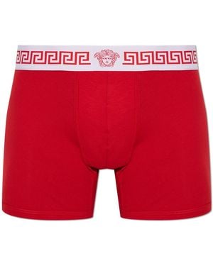 Versace Cotton Boxers With Logo - Red