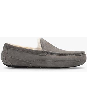 UGG Loafers With Fur Trim 'Ascot' - Grey