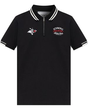 Iceberg Polo With Logo - Black
