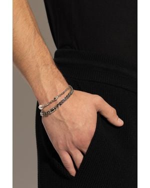 McQueen Bracelet With Pearl - Black