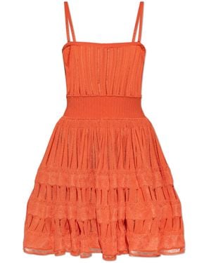 Alaïa Short Strappy Dress - Red