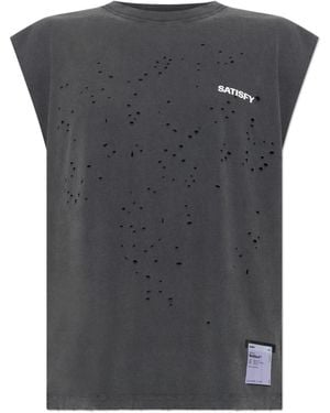Satisfy 'Mothtech' Logo T-Shirt - Grey