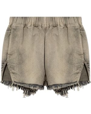 Rick Owens Raw-Edged Shorts - Natural