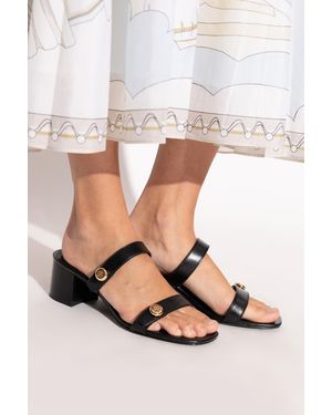 Tory Burch 'Romy' Heeled Mules - Natural