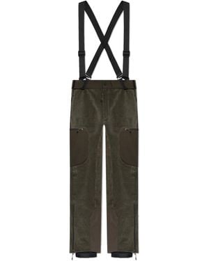 Sease Corduroy Ski Trousers With Suspenders - Green