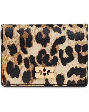 Ganni Wallet With Logo - Black