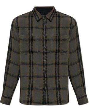 Rag & Bone Striped Shirt With A Check Pattern - Green