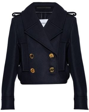Givenchy Wool Jacket With Epaulettes - Blue