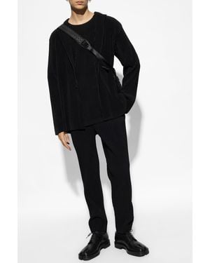 Homme Plissé Issey Miyake Ribbed Blazer - Black