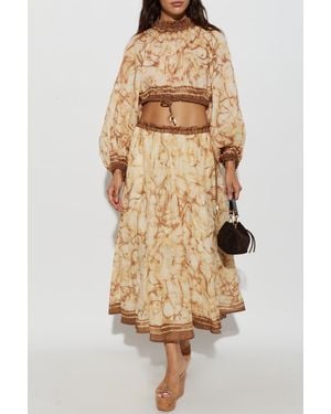 Zimmermann Printed Skirt - Natural