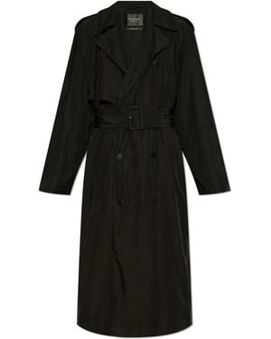 Balenciaga Trench Coat With Belt - Black
