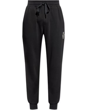 Dolce & Gabbana Joggers With Appliqué - Black