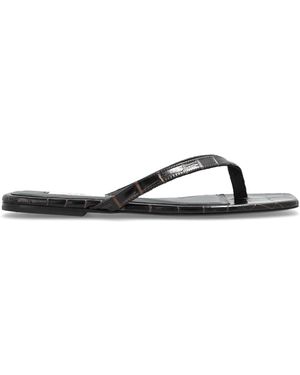 TOTEME Leather Slides - White