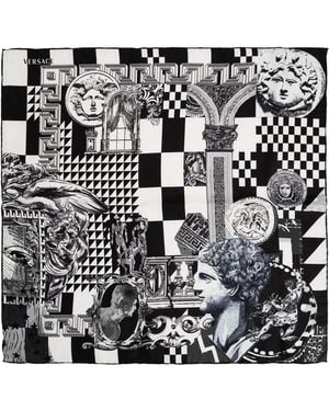 Versace Silk Scarf - Black