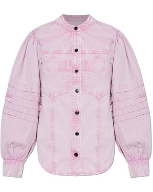 Isabel Marant "Mileda" Denim Shirt - Pink