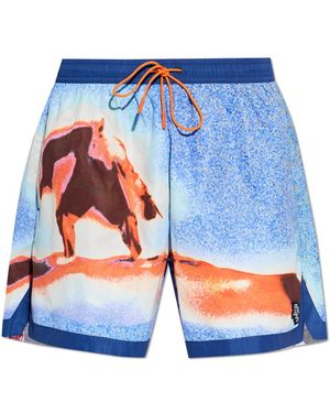 DIESEL 'Soccer-41-D-Pop-C' Swim Shorts - Blue