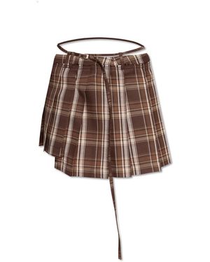 Acne Studios Plaid Skirt - Brown
