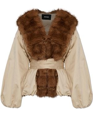 ROTATE BIRGER CHRISTENSEN Jacket With Belt - Brown