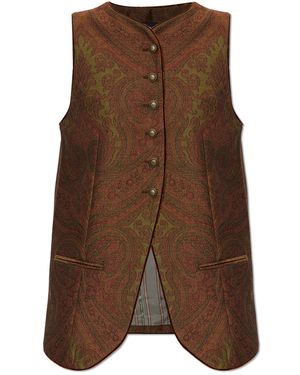 Etro Patterned Vest - Brown