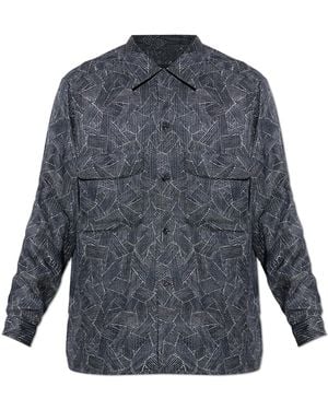 Giorgio Armani Patterned Shirt With Pockets - Grey