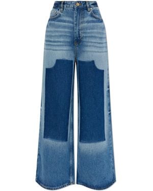 Ganni Wide-Leg Jeans - Blue