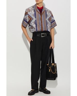 Versace Silk Printed Shirt 'Neoclassical Barocco' - Black