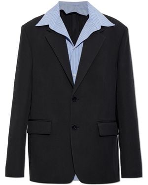 Balenciaga Oversized Wool Blazer - Black