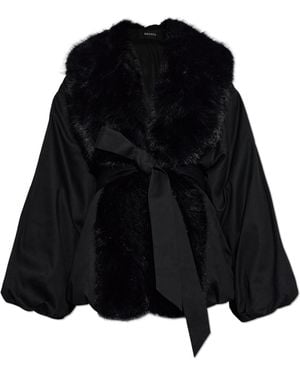 ROTATE BIRGER CHRISTENSEN Faux Fur Jacket - Black