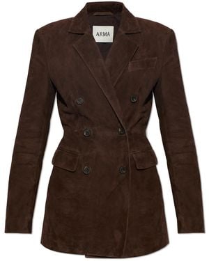 Arma 'Safia' Suede Blazer - Brown