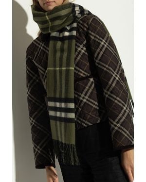 Burberry Cashmere Scarf With Fringes - Black