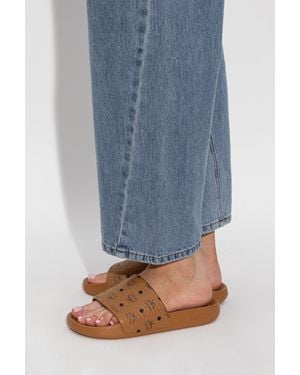 MCM Monogram Slides - Blue