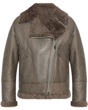 Yves Salomon Shearling Coat, - Brown
