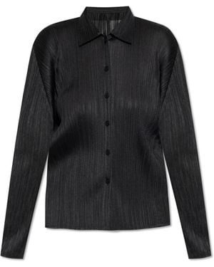 Pleats Please Issey Miyake Pleated Shirt - Black