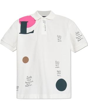LACOSTE RUNWAY Polo With Embroidery - White