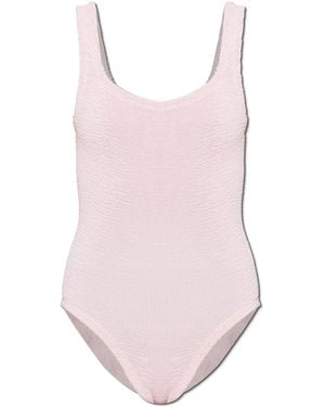 Hunza G One-Piece Swimsuit 'Square Neck' - Pink